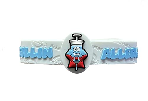 Penicillin Allergy Adjustable Silicone Medical Bracelet