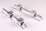 CHUANGNENG Linear Rail 2Set SBR12-800 Shaft Rod Guideway + 4PCS Carriage Bearing Block Square Type CNC Parts for Automated Machine
