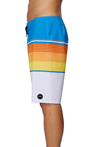 O'NEILL Men's 21 Inch 4-Way Stripe Boardshorts - Quick Dry Swim Trunks for Men with Fabric and Pockets2