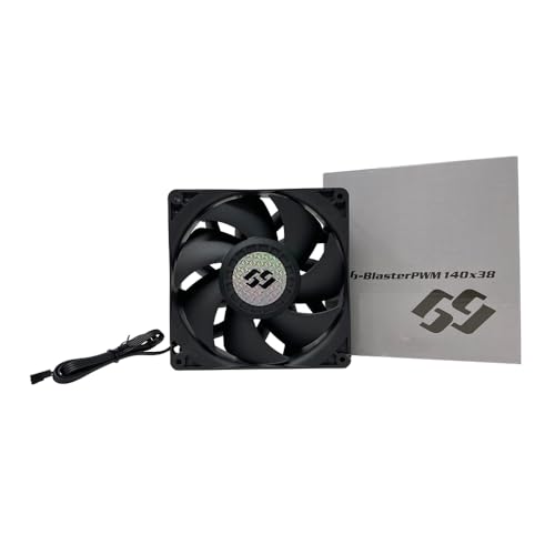 Image of b-BlasterPWM 140x38 2Ball PWM High Speed Fan ranging 1200 to 6500 RPM with 398 CFM. UL, CE, FCC, RoHS, Reach Certified High Speed PWM Fan,Black