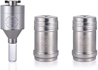 Kajso- Aluminum Spice Grinder Set Tool Portable - Spice Grinder Manual Coarse to Fine - 44 mm diameter 75 mm high with 2 Pieces Stainless Steel salt pepper shaker gift