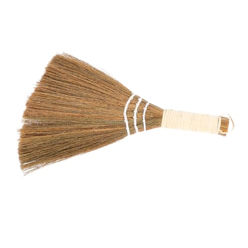 TOPPERFUN Besen Aus Miscanthusgeflecht Haarbesen Tischbürste Besen Zum Kehren Im Innenbereich Kaminbesen Besen Verquirlen Kleiner Handbesen Haushaltsbesen Kehrbesen Besen Mit Kurzem Stiel