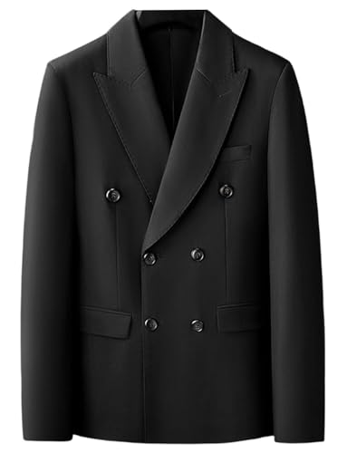 Blazer de costume haut de gamme à double boutonnage et revers de pointe homme