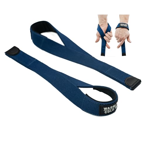 Image of WARM BODY COLD MIND V2 Lifting Wrist Straps for Weightlifting - Hand Straps for Powerlifting, Weight Lifting, Bodybuilding Functional /Cross Training, Deadlift Gym Bar, Cotton