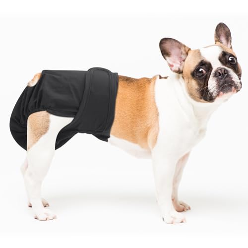 Aomig Hundewindeln für Hündinnen, Schwarz Waschbare Auslaufsichere Läufigkeitshose für Hündinnen, Wiederverwendbare Damenbinden Höschen für Weibliche Haustiere, Hochsaugfähige Nkontinenz Hundewindeln