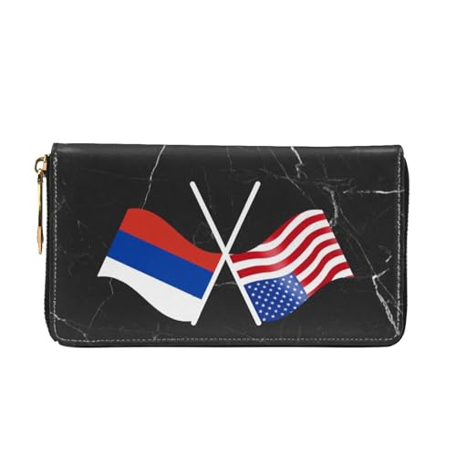 American And Russia Flag Wallet Card Bag3