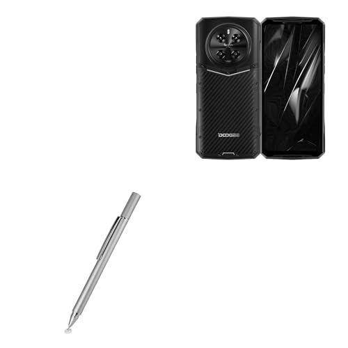 BoxWave Stylus Pen Compatible with Doogee DK10 - FineTouch Capacitive Stylus, Super Precise Stylus Pen - Metallic Silver