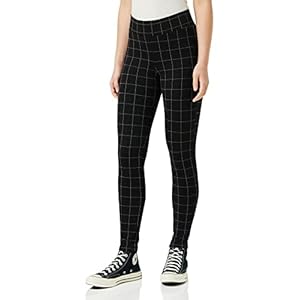 Urban Classics Ladies Check High Waist Leggings, Damen Leggings, erhältlich in black/white, Größen XS bis 5XL