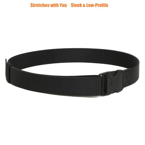 Tactical Stretch Belt for Men 1.5" Elastic Nylon Webbing TSA Approved Buckle EDC Military Adventure Hiking Work Travel3