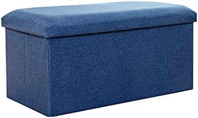 Compact Grey Folding Storage Bench Cube Stool - Versatile Footrest for Home, Hallway, Living Room - Space-Saving 15x9x9 Inch Organizer for Shoes & Essentials