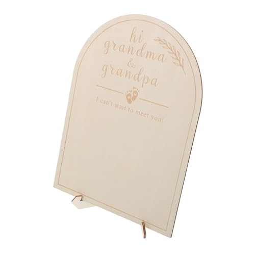 RORPOIR Unique Wooden Month Sign Board Newborn Milestone Tracker Photo Prop for Shower Baby Growth Decor