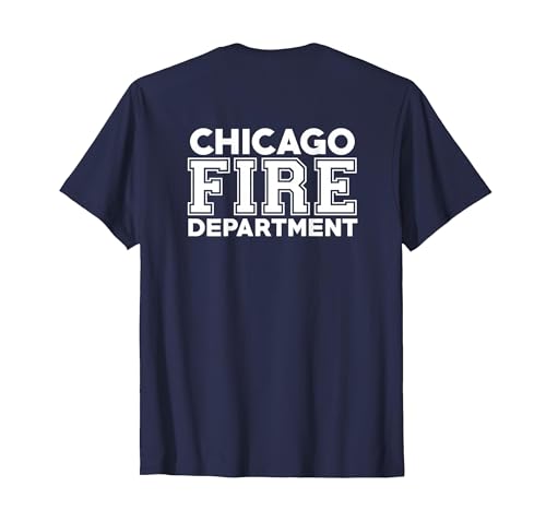 Chicago Illinois Pompiers Pompiers T-Shirt, Homme, Bleu Marine, S