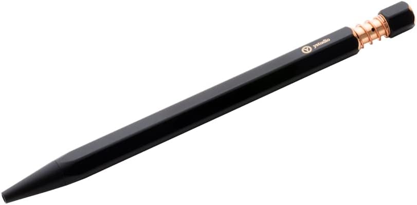 Stylo à bille en laiton noir YStudio, instrument d&rsquo;écriture fine