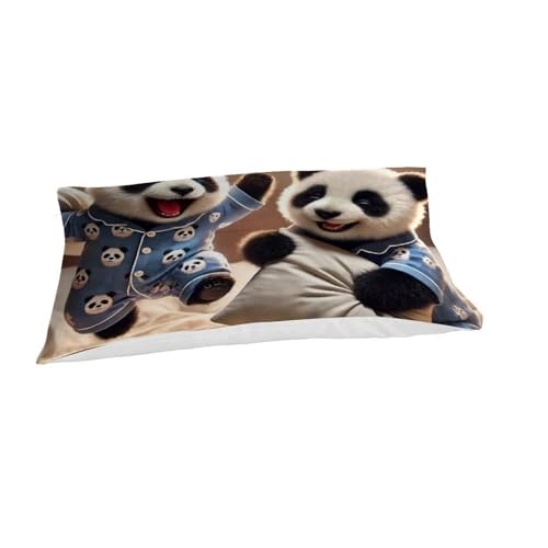Housse de couette panda 135x200 anti-plis en microfibre douce - 7