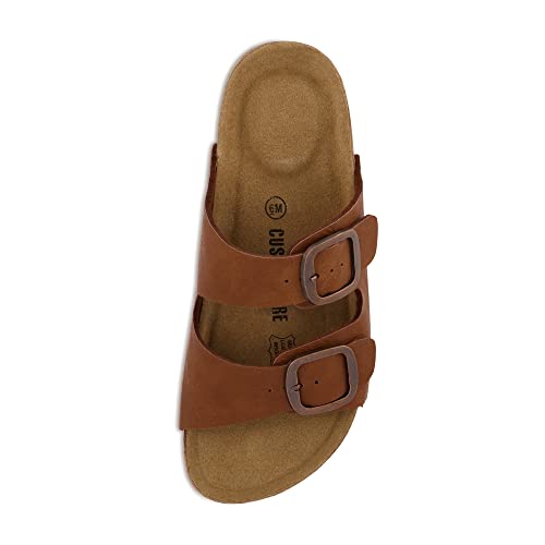 Cushionaire Women's Lang Cork Footbed Sandal With +Comfort, Tan 9 #TOP4