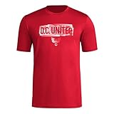 adidas Men's D.C. United MLS Short Sleeve T-Shirt, Red D.C. United, Large