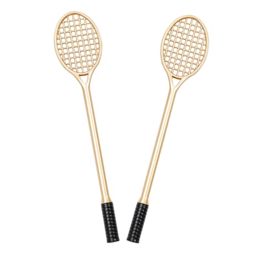 Zerodeko 2pcs Tennis Racket Bolígrafos Gel con Tinta Negra
