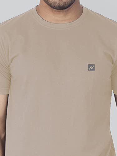 Image of Lux Nitro Men's Solid Modern Fit Round Neck T-Shirt KELP