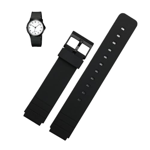 Bracelet silicone Casio MQ-24 souple pour petite montre noire