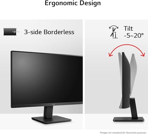 Image of LG 24MR400-B 3-Side Borderless 100Hz IPS FHD Monitor with AMD FreeSync, 24 Inch Size, Black