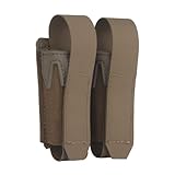 Peminkoo Tactical K Type 9MM Doppelmagazintasche Molle-System Paintball-Zubehör Gürteltasche Jagdmagazin Schießausrüstung (Khaki)