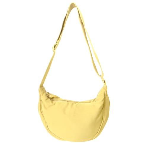 GoPaw Crescent Bag pour Femme, Sac à Bandoulière en Nylon pour Femme, Sac à Bandoulière en Nylon avec Fermeture éclair, Sac à Boulette Avec Sangle...