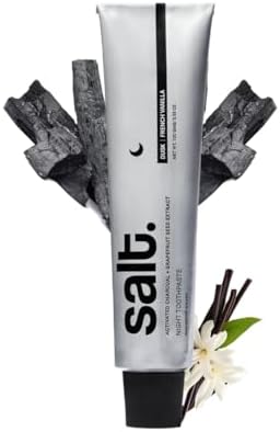 Salt. Oral Care Dusk Night Toothpaste | French Vanilla Flavor | With Grapefruit Water, Papain & Bromelain Enzymes | Natural Plaque Breakdown & Enamel Strengthening Formula | 100g