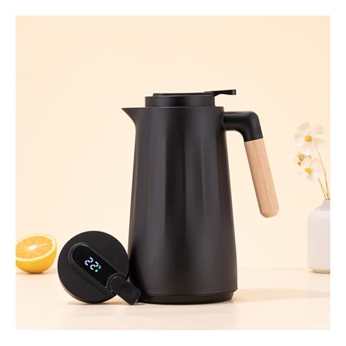 Rednut 魔法瓶 保温ポット 大容量 家庭用 真空断熱 保温 保冷 卓上ポット コーヒーポット 広口 プッシュ式 オフィス 業務用 旅行用 24時間の長期保温 水筒 保温 保冷 1000ML 魔法びん (K色,?示温度)