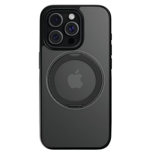 Image of DailyObjects Polycarbonate Case for iPhone 15 Pro Max Compatible with Mag-Safe Wireless Charging,Halo 2.0 with Rotatable Stand Slim Shockproof Back Cover