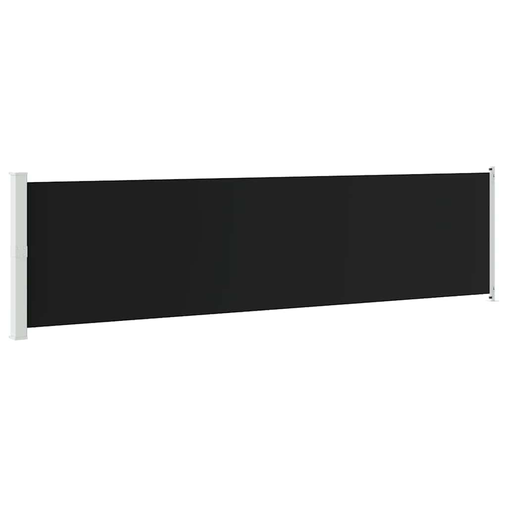 vidaXL Seitenmarkise Ausziehbar UV-beständig Wasserbeständig Sonnenschutz Sichtschutz Windschutz Seitenrollo Markise Balkon Garten Terrasse 600x160cm Schwarz
