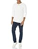 Amazon Essentials Men's Slim-Fit Long-Sleeve Waffle Henley Shirt, White, S #3
