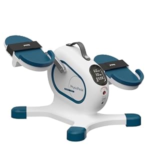 Nobol PhysioPedal® Motorized Under Desk Exercise Bike for Seniors & Adults – Electric Pedal Exerciser with Remote, Adjustable Speeds & Resistance, LED Display, Portable Seated Leg & Arm Pedaler
