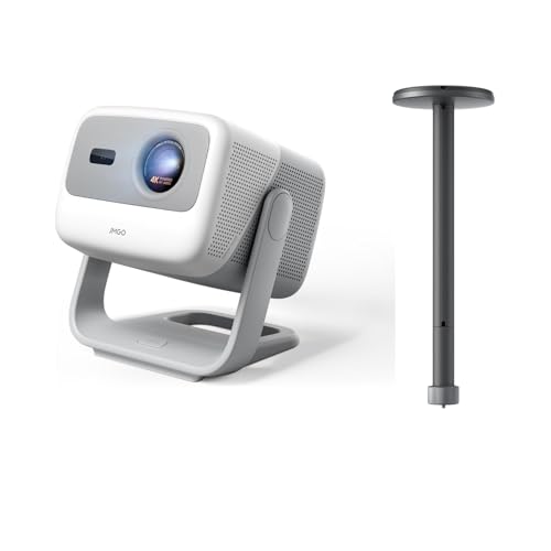Image of JMGO N1S 4K Smart Portable Projector, Triple Laser, 1100 ISO Lumens, Gimbal Instant Auto Focus, Google TV, Netflix, 110% BT.2020, HDR10, 10W Dolby Audio, Blu-ray 3D, 200" for Home, Outdoor, Gaming