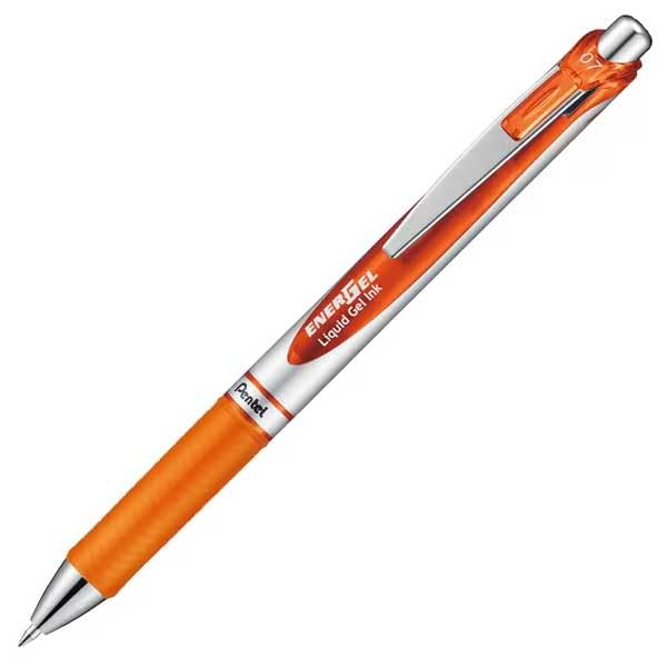 Stylo à bille Pentel BL77-F EnerGel pointe fine orange 0,7 mm pour prise de note