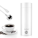 Travel Kettle, ONEVER 400ML Portable Travel Electric Kettle, 3 in 1 Mini Electric Kettle Hot Water Boiler Automatic Shut off Travel Tea Kettle for Tea, Coffee, Milk and Fast Food