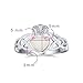 Imagen de Bling Jewelry Personalizar Bff Celta Irlandesa Amistad Parejas Promesa Creado Opalo Claddagh Anillo Para Mujeres Novia Adolescentes