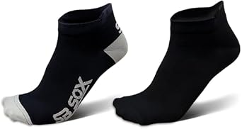 SB SOX - 4 Pairs Compression Ankle Socks, Size Small (Black/Gray + Solid Black)