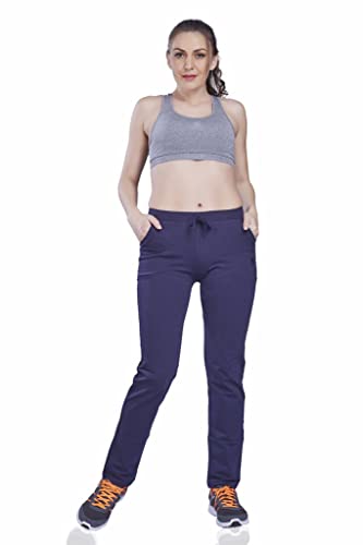 Image of Women's Solid Regular FIT ENRICH Cotton Track Pant