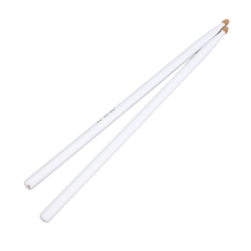 Baquetas Focket Jazz para batería, 1 par ergonómicas de madera de arce con agarre cómodo para diversos estilos musicales (blanco) miniatura 1