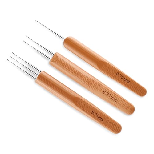 3 Pcs Crochet Needles Hook for Hair Loc Crochet Needle