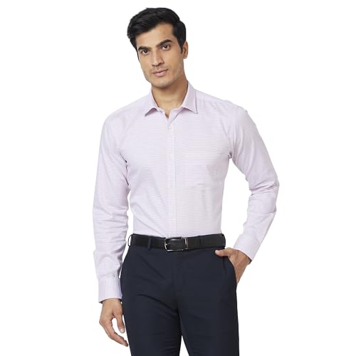Image of Park Avenue Men's Pure Cotton Checks Pattern Slim Fit Semi Cutaway Collar Full Sleeve Formal Shirt