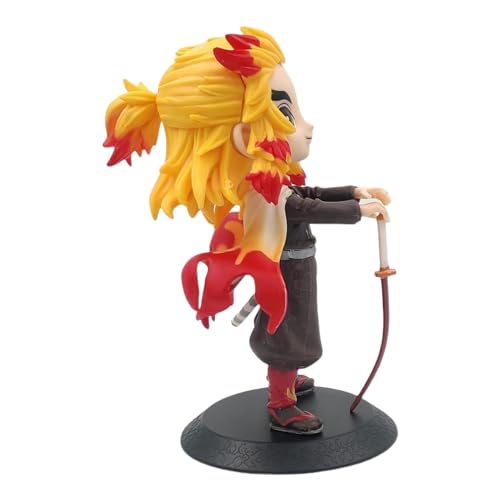 Image of Demon Slayer Rengoku Action Figure - Flame Hashira Kyojuro Collectible Toy, Anime PVC Figurine with Sword, Kimetsu no Yaiba Statue for Fans & Kids - Rengoku