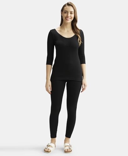 Image of Jockey 2549 Women Super Combed Cotton Rich Three Quarter Sleeve Thermal Set with StayWarm Technology