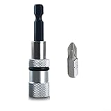 Zilimontt Magnetischer Schraubendreher-Bithalter aus Chrom-Vanadium-Stahl mit einstellbarer Tiefensteuerung für Trockenbauschrauben und 10,2 cm Sechskantschaft, passend für Elektroschrauber-Bohrer