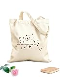 Capacità: Borsa tote media: può contenere tablet e libri, un'ottima scelta per la biblioteca o per andare al lavoro. Dimensioni:31x36 cm / 12,2x14,2 pollici. Caratteristiche: manici lunghi 22 cm / 8,6 pollici, perfetti per il trasporto a mano o a spalla.