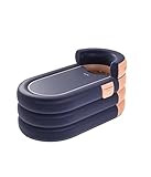 Bañera Hinchable Cubo de ducha for adultos, bañera plegable for niños, gruesa, inflable for el hogar(Orange -1.4m 4-layer)