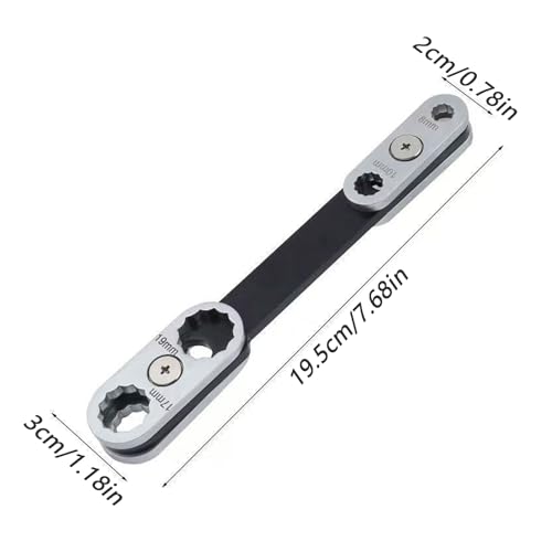 Clé à molette 8 en 1 rotative à 360 degrés pour serrage multidirectionnel - 6