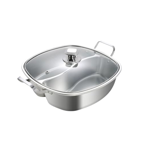 Olla para Hot Pot de Acero Inoxidable 34cm Plateada miniatura 1