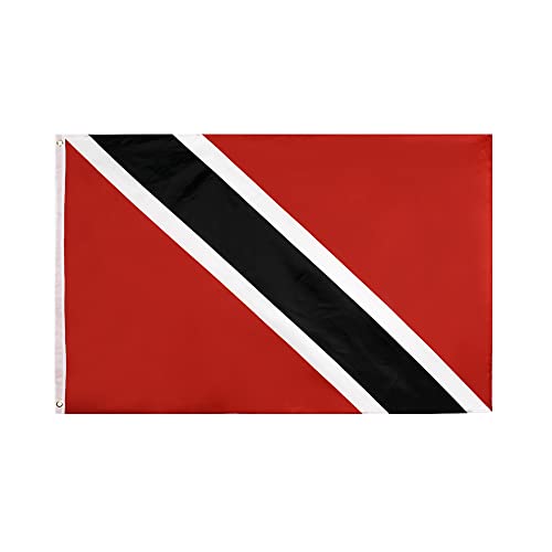 ANJOR Trinidad and Tobago Flag 3x5Fts - Trinidad & Tobago Flags With Brass Grommets 3 X 5 Ft