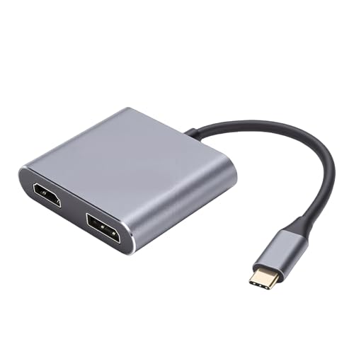 GOWENIC Type C to and Splitter, 8K 4K 144Hz Converter with Display Stream Compression, for Laptop Tablet Gaming Video Editing